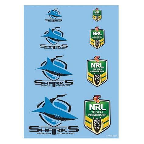 Nrl Cronulla Sharks A Logo Sheet Edible Image