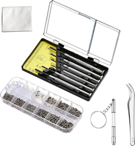 Yenghome Eyeglass Repair Tool Kit 8 Pcs Glasses Precision Screwdriver