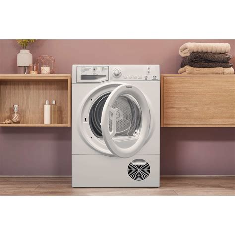 Grade A2 Hotpoint Tcfs83bgp 8kg Freestanding Condenser Tumble Dryer Polar White 77901298 1