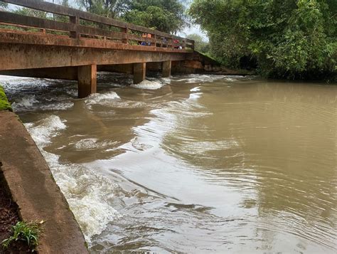 Rio Marataoan segue em nível de alerta e se aproxima da cota de