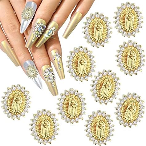 Amazon Kachimoo Virgin Mary Nail Charms San Judas Nail Charm