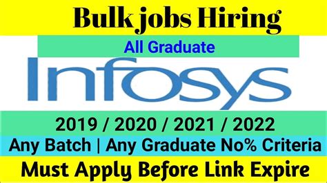 Infosys Bulk Hiring 2022 2021 2020 2019 Batch Infosys Off Campus