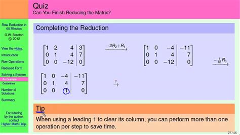 How To Use Matrices To Solve Systems Of Linear Equations Solving A