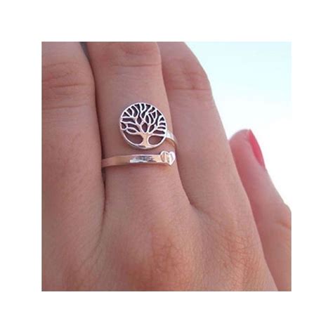 Anillo Arbol De La Vida Ajustable Plata De Ley