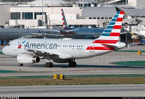 N814AW Airbus A319 132 American Airlines Alejandro Hndez JetPhotos