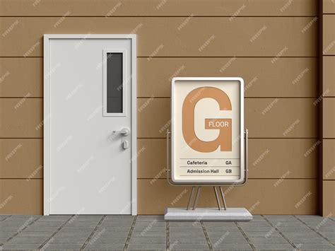 Premium PSD | Direction Signage Mockup