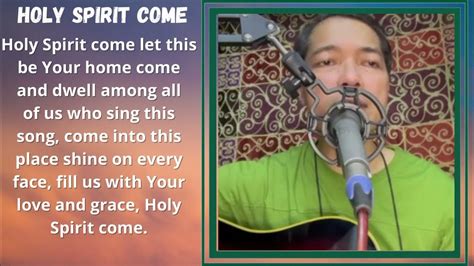 Holy Spirit Come Let This Be Your Home Lito Magnaye Youtube