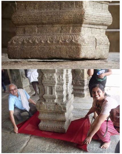 The Hanging Pillar Of The Th Century Veerabhadra Temple In Lepakshi