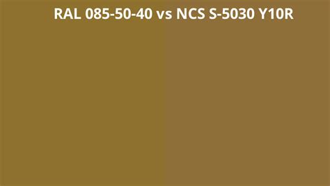 Ral 085 50 40 Vs Ncs S 5030 Y10r Ral Colour Chart Uk