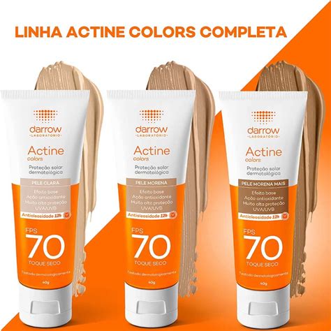 Protetor Solar Mais Forte - Protetor Solar Facial Actine Colors Pele Morena Mais FPS70 40g | Droga Raia