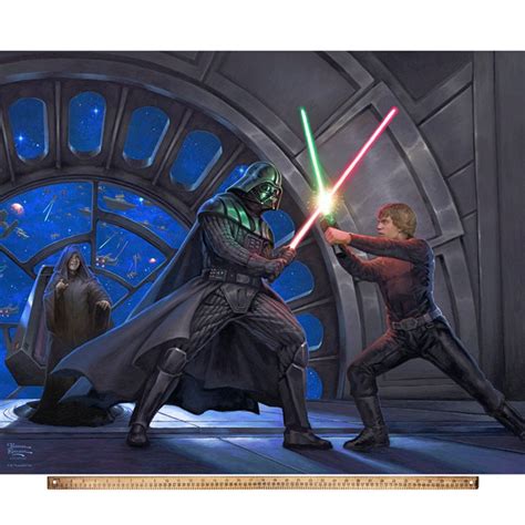 Darth Vader And Luke Skywalker Lightsaber Battle Star Wars By Thomas