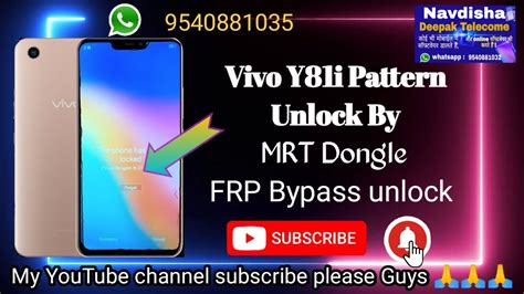 Vivo Y I Pattern Unlock By Mrt Dongle Youtube