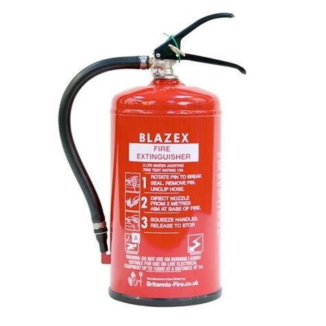 3ltr Water Fire Extinguisher With Additive Britannia