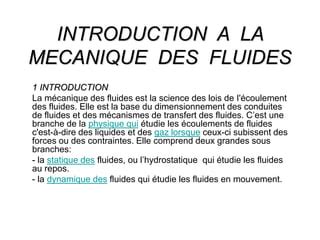 Intoduction Mecanique Fluide Ppt