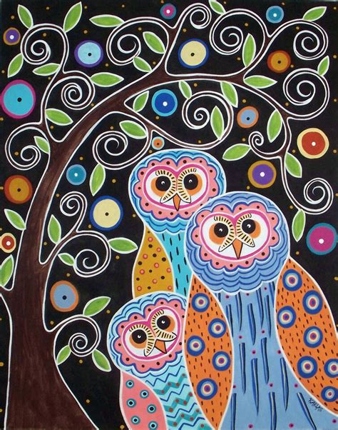 RUG HOOKING CRAFT PAPER PATTERN Owls And Tree FOLK ART PRIMITIVE Karla