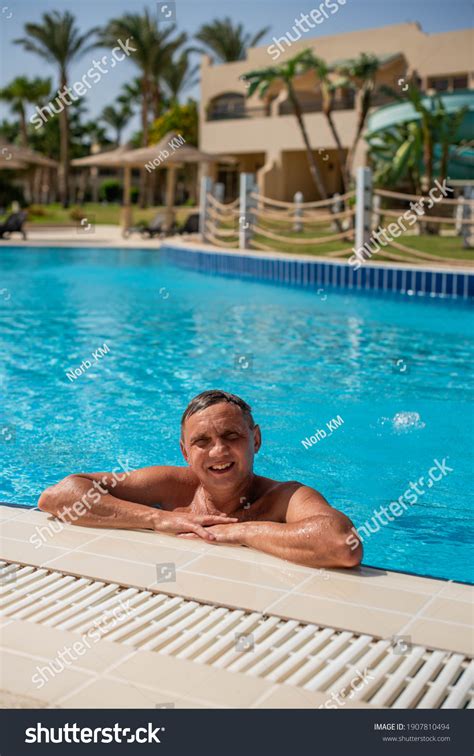 Handsome Guy Half Naked Cheerful Man Smiling Stock Photo 1907810494 Shutterstock