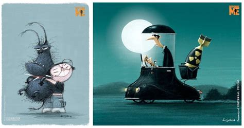 Eric Guillon Concept Art Characters Despicable Me Concept Art