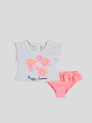 LCW baby Ekru Baskılı Bikini Y Z LCW
