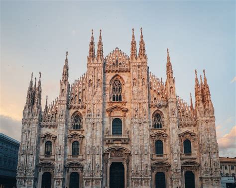 Milan Cathedral, Duomo Di Milano, at Sunset. Stock Photo - Image of ...