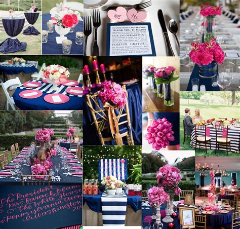 Navy Blue And Hot Pink Wedding Theme Colors A Navy And Pink Wedding