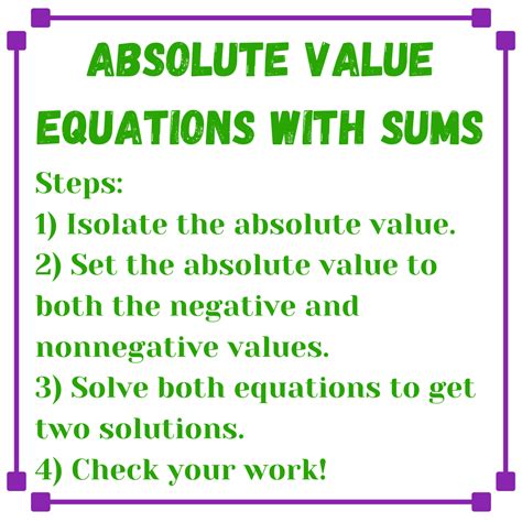 Absolute Value Equations with Sums - Expii