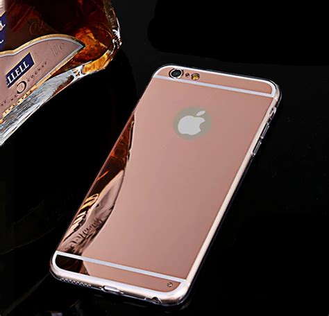 Latest Rose Gold Luxury Mirror Soft Clear Phone Cases For Iphone S