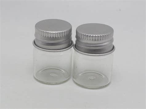 Empty Small Glass Storage Bottles Vials With Screw Cap Ml X Mm