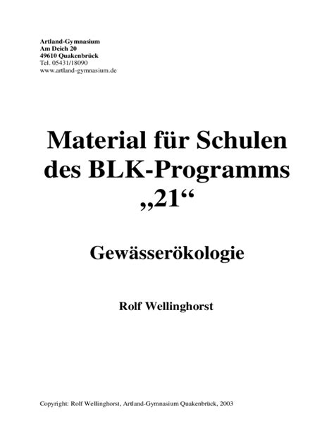 Ausfüllbar Online Material fr Schulen des BLK Programms 21 Fax Email