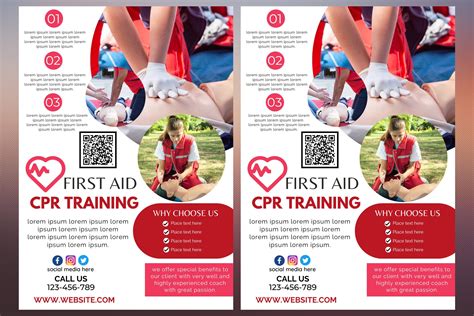 Cpr Training Flyercanva First Aid Flyerhealth Poster Editable Flyer diy Flyer Nursedigital ...