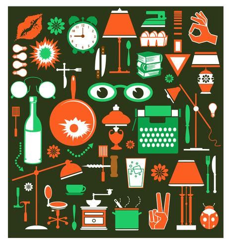 A Set Of Household Items 492161 Vector Art At Vecteezy