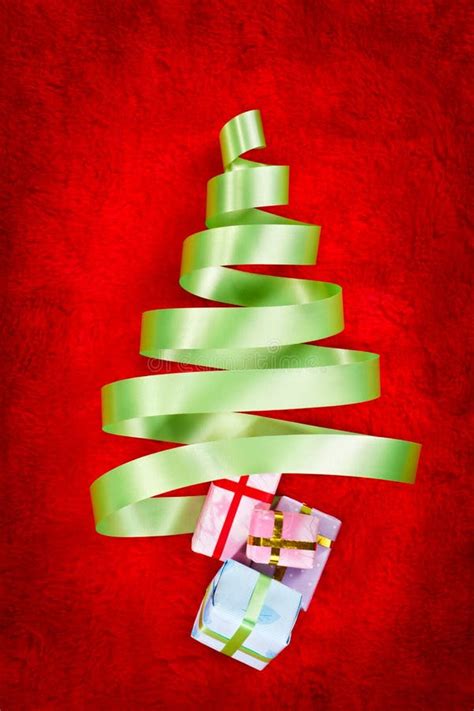 Green Ribbon Christmas Tree Stock Photo Image Of Symbol Ribbon 21781932