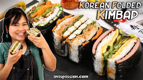 How To Make Folded Kimbap Or Gimbap 3 Ways To Make Kimbap Sandwich