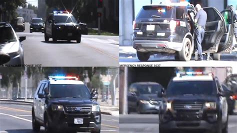 Lapd Units Responding Code 3 To A 211 Group Youtube