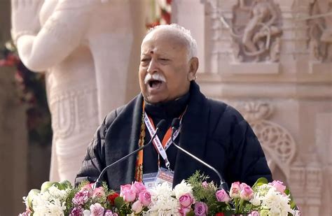 Rss Chief Bhagwat Urges Unity As Ayodhya Temple Consecration Marks New