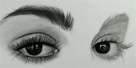 Realistic Beautiful Eyes Drawing Drawing By Portrait Villa Pixels