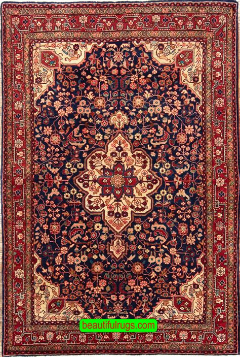 Persian Carpets Handmade Blue Persian Zanjan Carpet From Iran