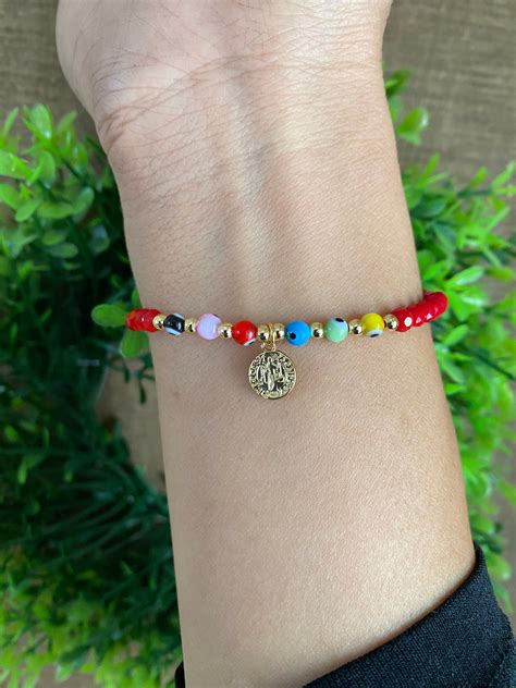 Saint Benedict Red Protection Bracelet Pulsera Roja De San Etsy