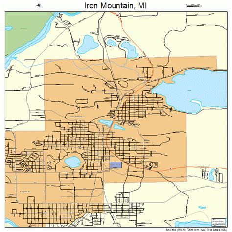 Iron Mountain Michigan Street Map 2640960