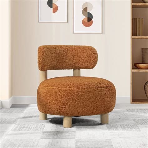 Latitude Run® Modern 1pc Fabric Upholstered Barrel Back Accent Chair