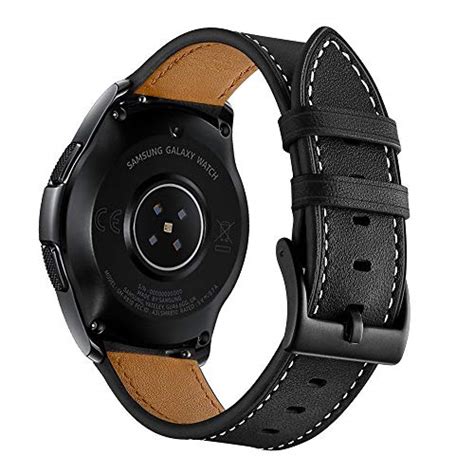 Genuine Leather Strap Band For Samsung Galaxy Watch 42mm Sm R810sm R815 Black 704795578354 Ebay