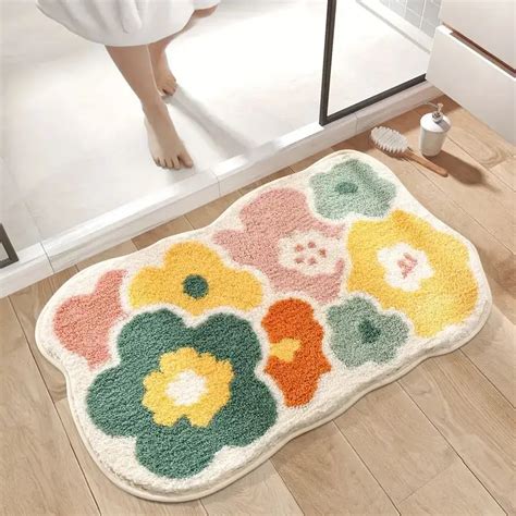 1pc 40 60cm Niedlicher Blumen Badezimmer Teppich Maschinen Wasch Bare