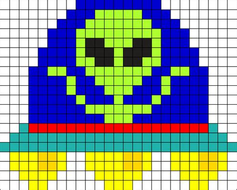 Alien Ufo Perler Bead Pattern Bead Sprites Misc Fuse Bead Patterns