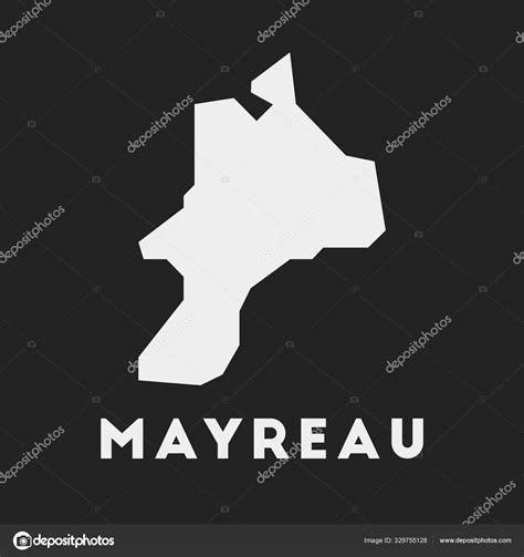 Mayreau icon Island map on dark background Stylish Mayreau map with