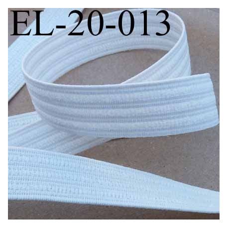 élastique plat fronceur ou à smock largeur 20 mm couleur blanc souple