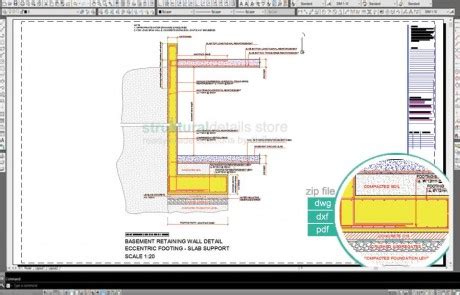 Reinforced Concrete Retaining Walls Bundled Drawing Details