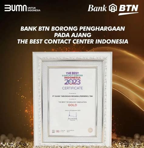 Bank Btn Borong Penghargaan Di Ajang The Best Contact Center