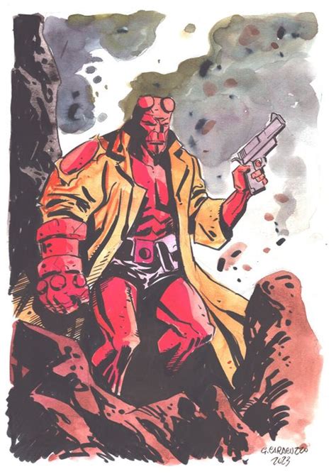 Hellboy Illustrazione Originale Hellboy Loose Page Catawiki