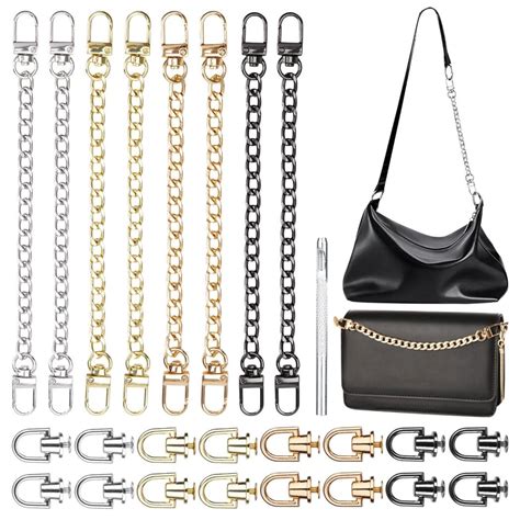 Pcs Flat Purse Chain Straps Handbag Chains With Pcs D Ring Rivets