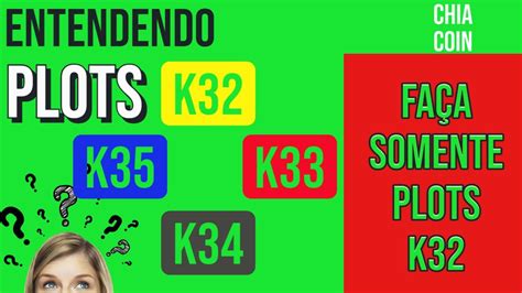 Entendendo Chia Plots K32 K33 K34 34 Coloque No 15x Youtube