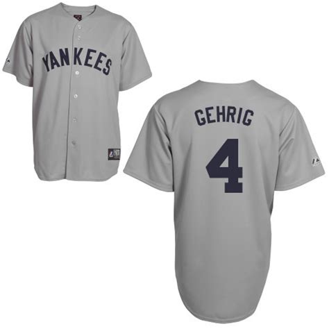 Lou Gehrig Jersey - NY Yankees 1927 Cooperstown Replica Throwback Jersey